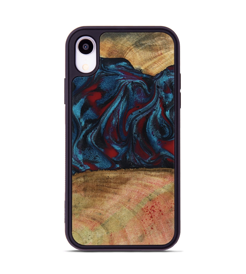 iPhone Xr Wood Phone Case - Trena (Red, 796013)