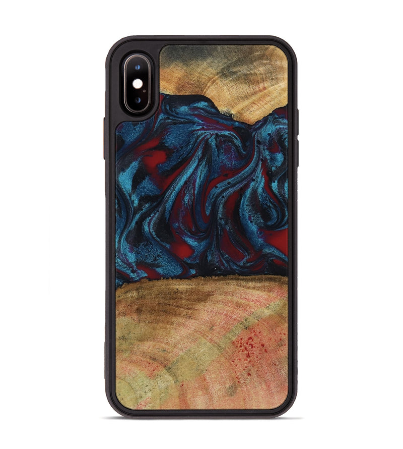 iPhone Xs Max Wood Phone Case - Trena (Red, 796013)