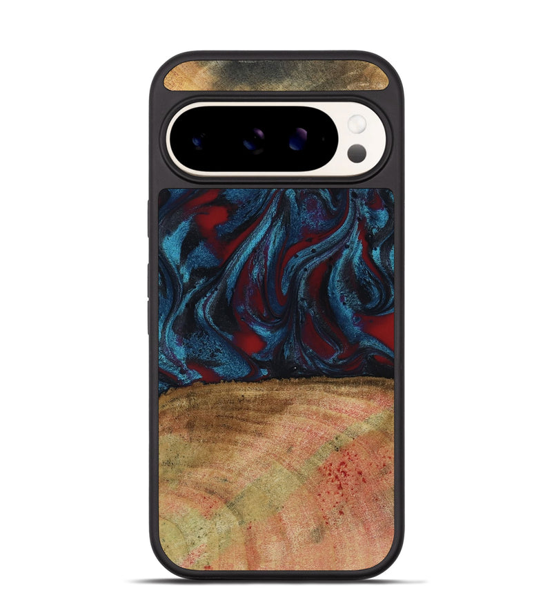 Pixel 9 Pro Wood Phone Case - Trena (Red, 796013)