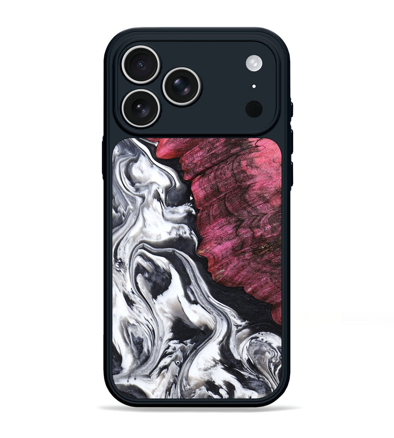 iPhone 17 Pro Max Wood Phone Case - Karis (Black & White, 796021)
