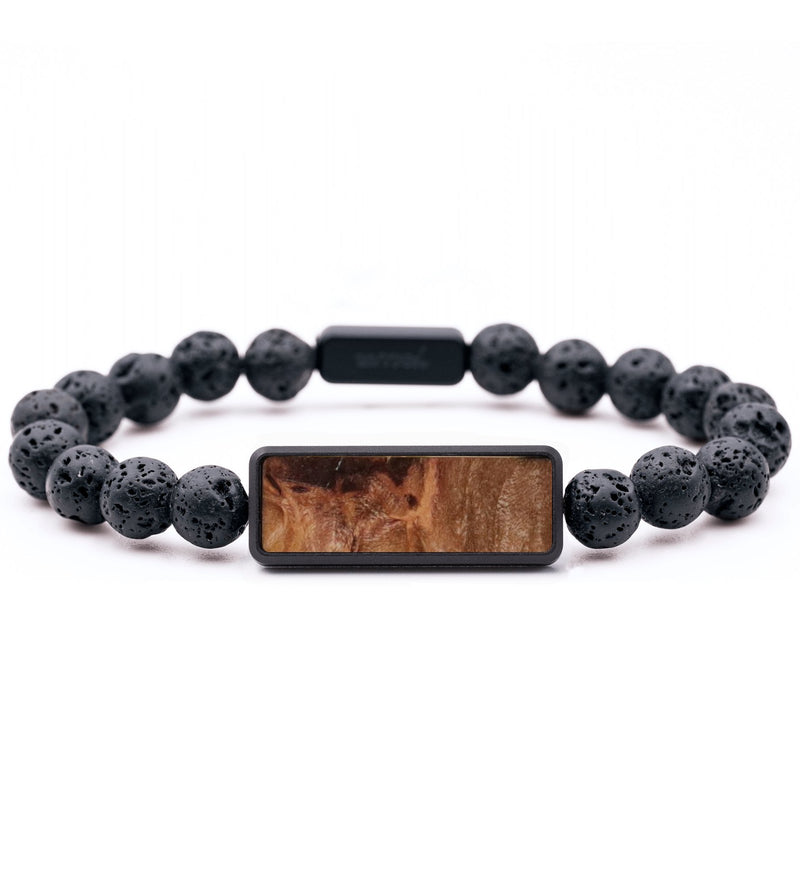 Lava Bead Wood Bracelet - Bill (Wood Burl, 796070)