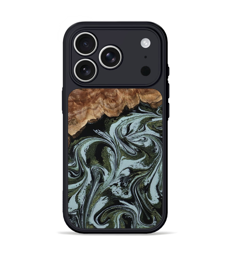 iPhone 17 Pro Wood Phone Case - Kenji (Green, 796093)