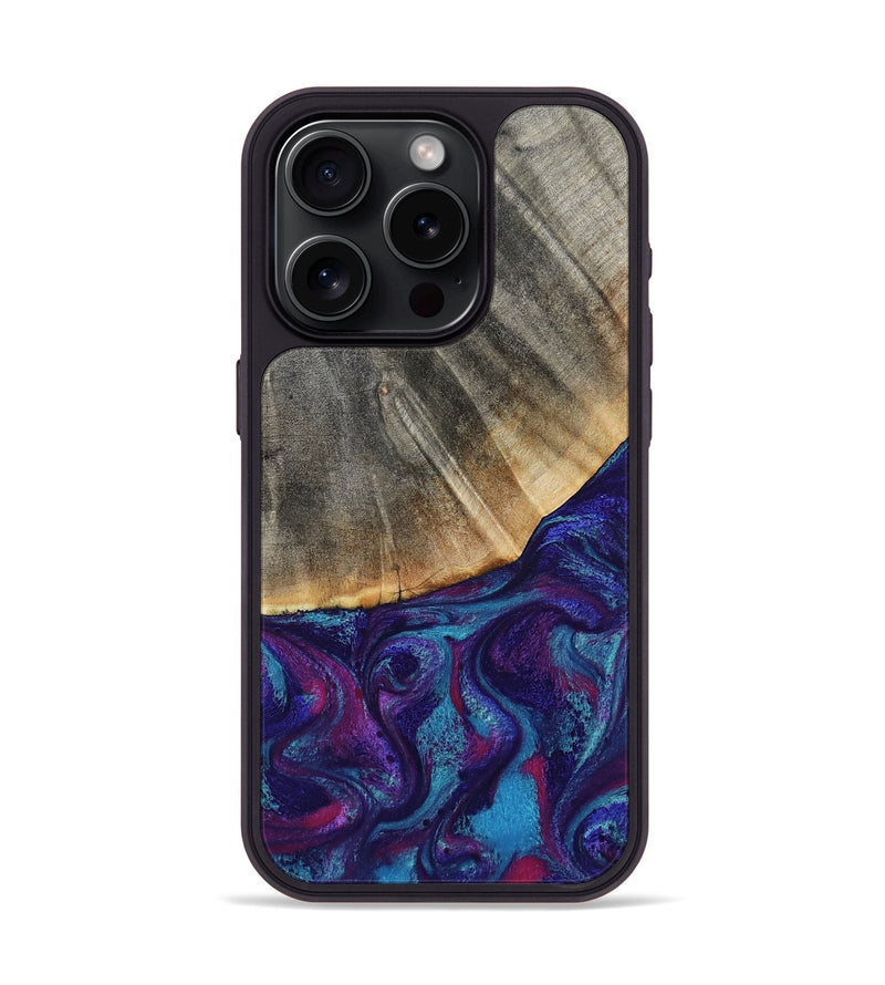 iPhone 15 Pro Wood Phone Case - Korey (Purple, 796109)