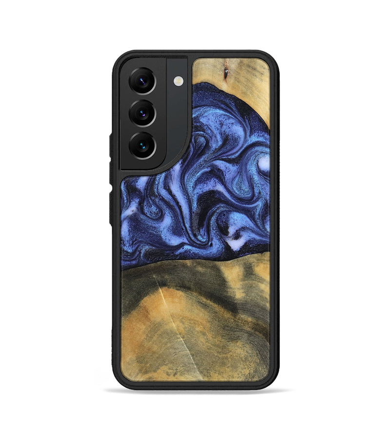 Galaxy S22 Wood Phone Case - Izaiah (Blue, 796124)