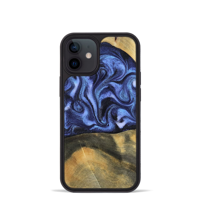 iPhone 12 mini Wood Phone Case - Izaiah (Blue, 796124)