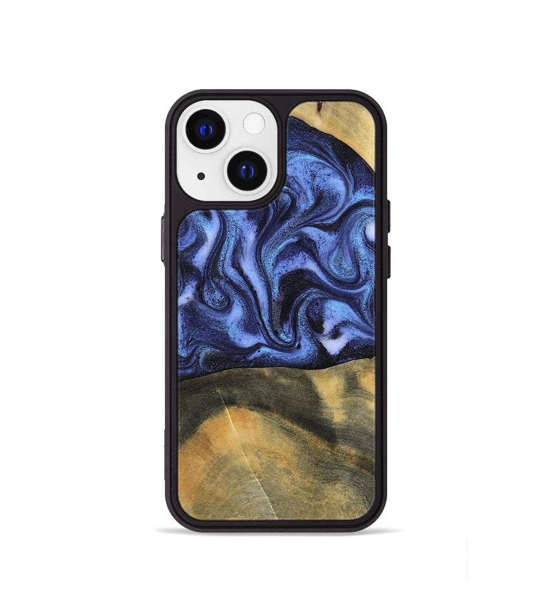 iPhone 13 mini Wood Phone Case - Izaiah (Blue, 796124)
