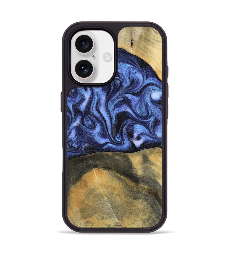 iPhone 17 Wood Phone Case - Izaiah (Blue, 796124)