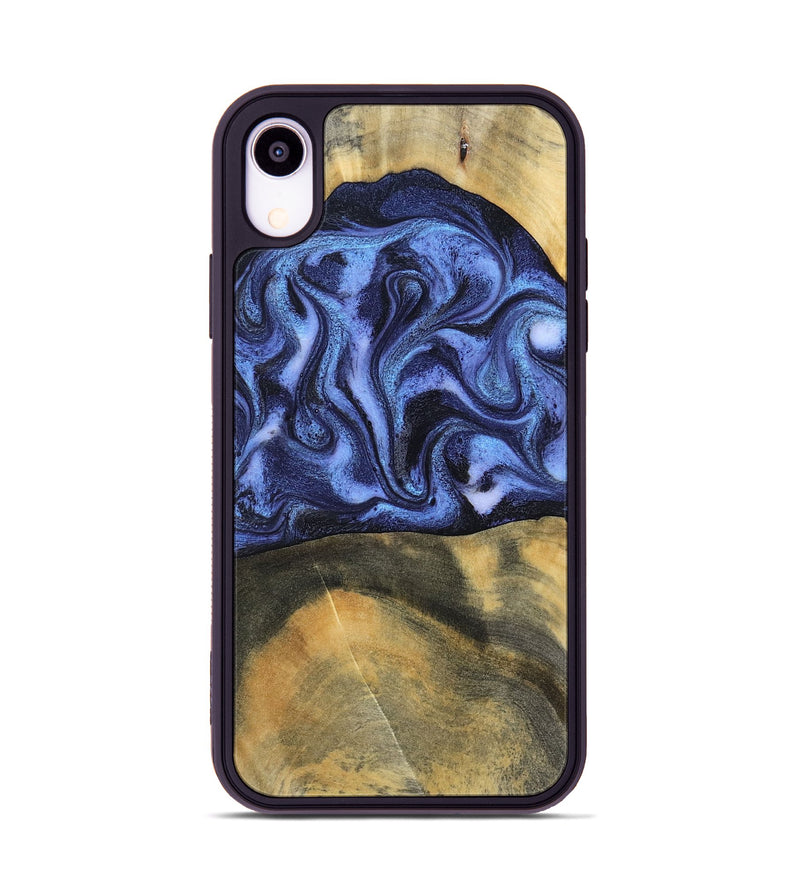 iPhone Xr Wood Phone Case - Izaiah (Blue, 796124)