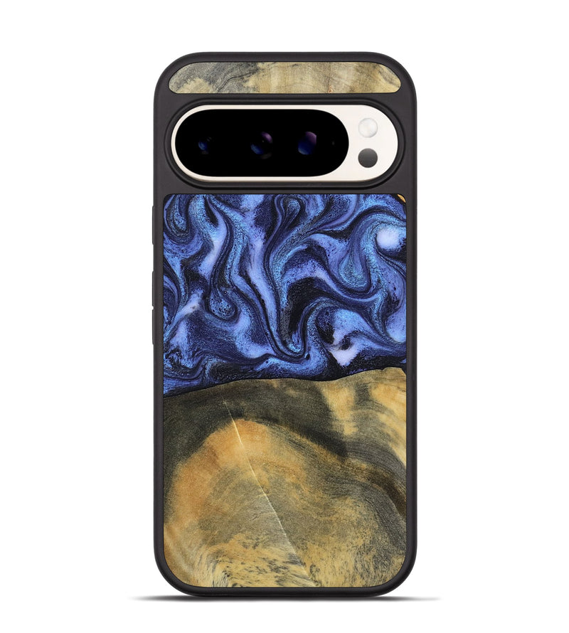 Pixel 9 Wood Phone Case - Izaiah (Blue, 796124)