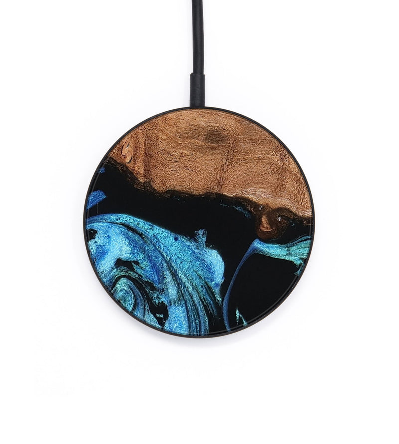 Circle Wood Wireless Charger - Lian (Blue, 796125)