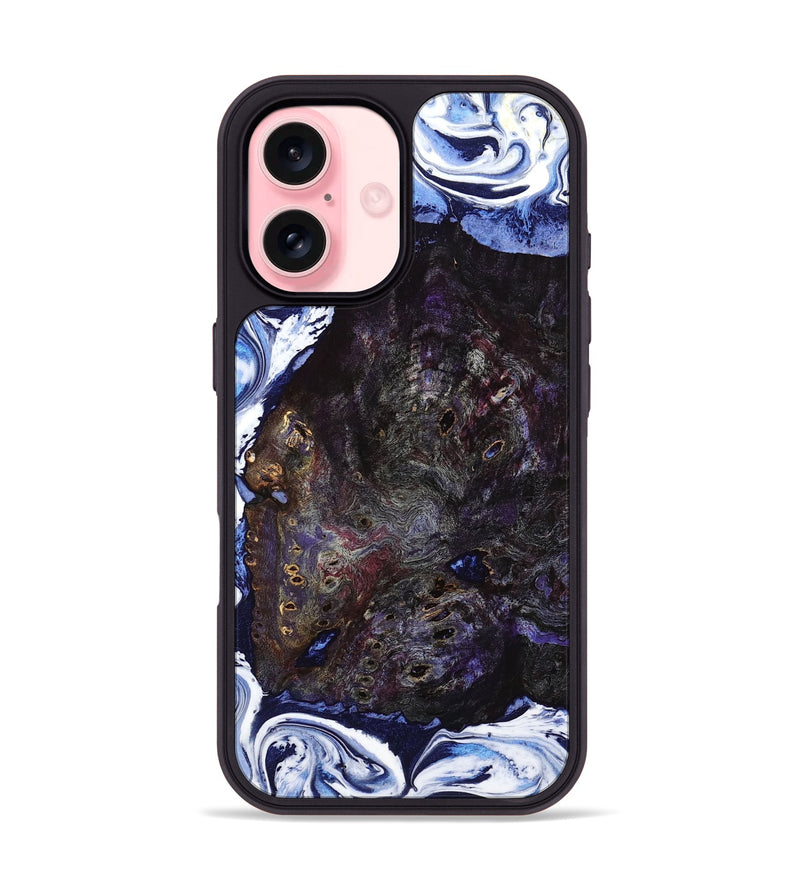 iPhone 16 Wood Phone Case - Rae (Blue, 796126)