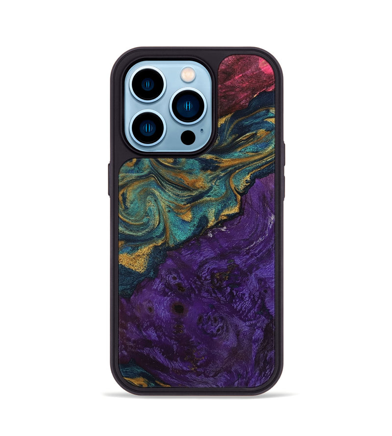iPhone 14 Pro Wood Phone Case - Lorna (Purple, 796190)