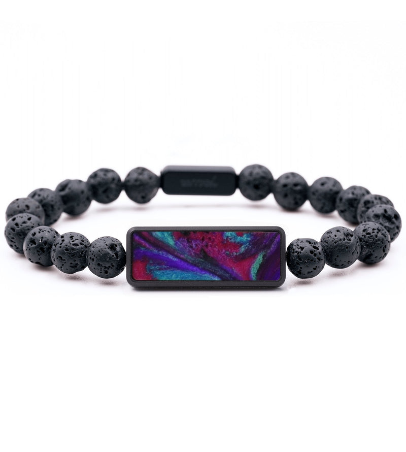 Lava Bead ResinArt Bracelet - Miley (Purple, 796263)