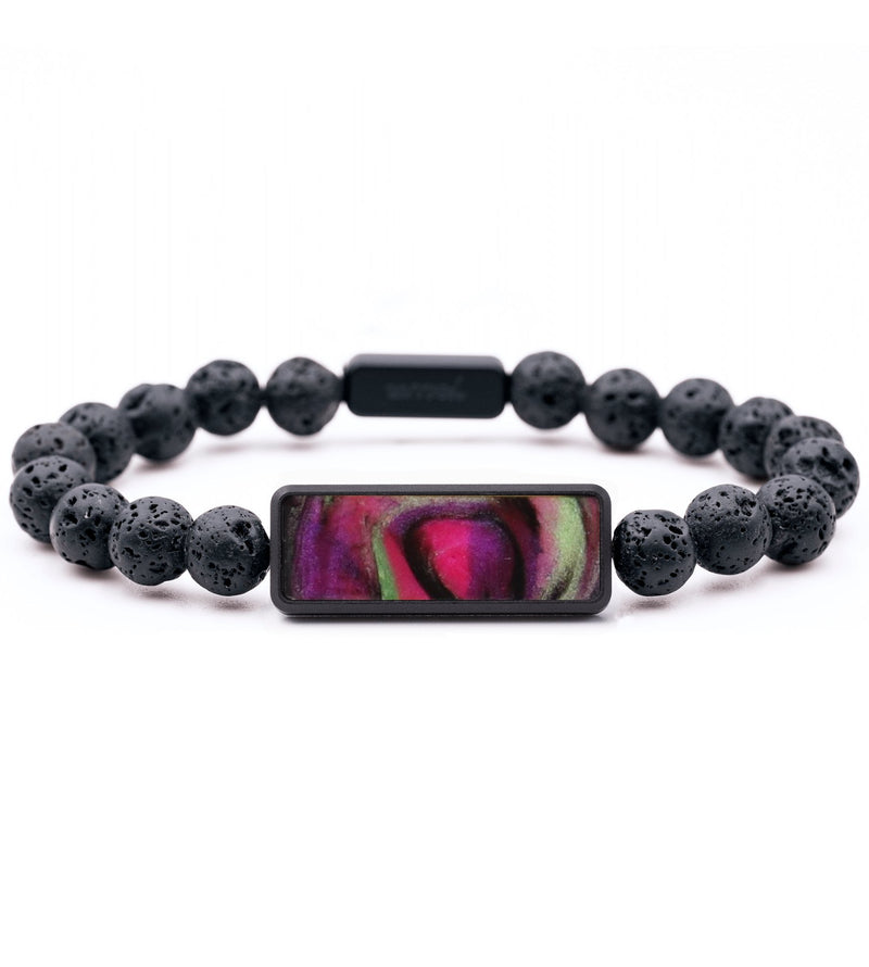 Lava Bead ResinArt Bracelet - Everly (Purple, 796265)