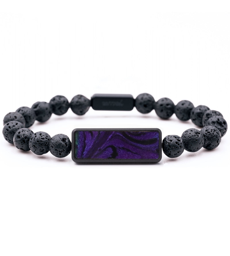 Lava Bead ResinArt Bracelet - Destiny (Purple, 796279)