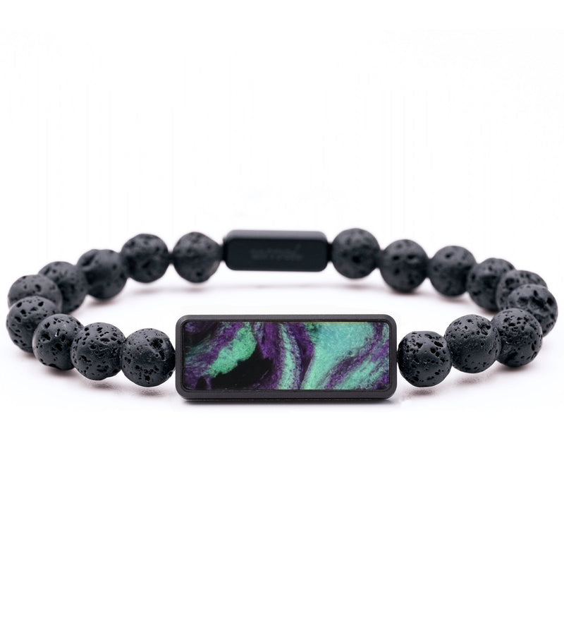 Lava Bead ResinArt Bracelet - Tammie (Purple, 796280)
