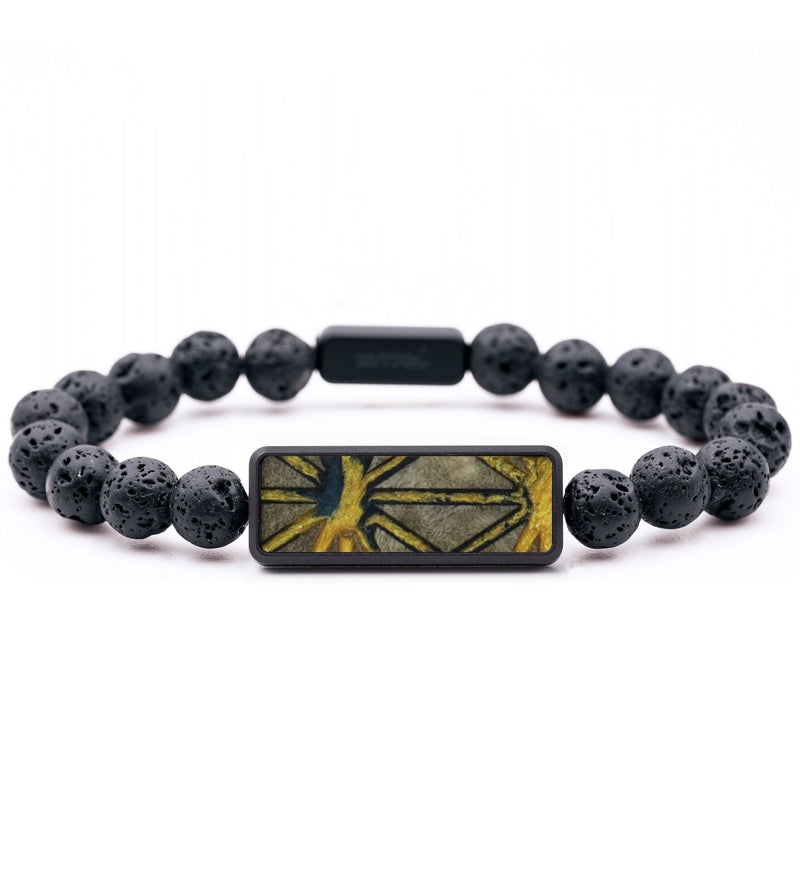 Lava Bead Wood Bracelet - Amina (Pattern, 796374)