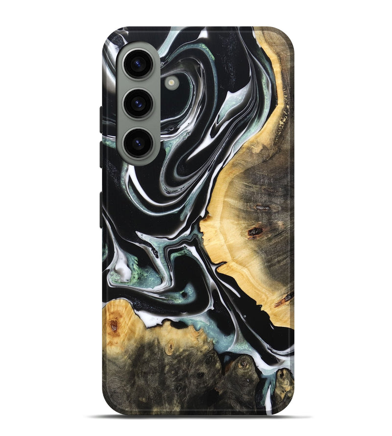 Galaxy S24 Plus Wood Live Edge Phone Case - Lilith (Black & White, 796378)