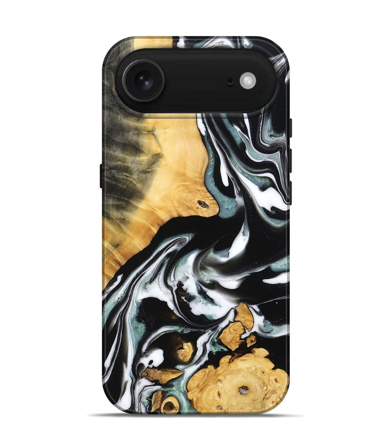 iPhone 17 Air Wood Live Edge Phone Case - Avery (Black & White, 796385)
