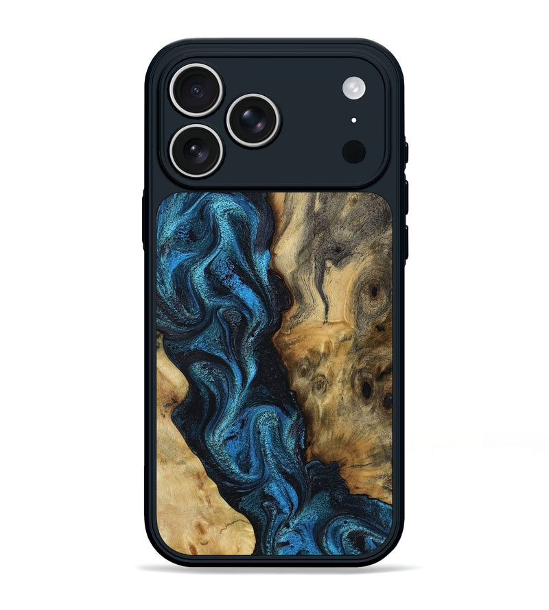 iPhone 17 Pro Max Wood Phone Case - Neveah (Blue, 796391)