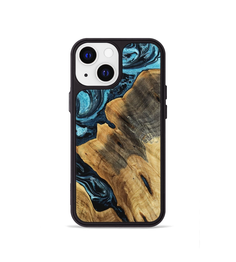 iPhone 13 mini Wood Phone Case - Lindsey (Blue, 796393)