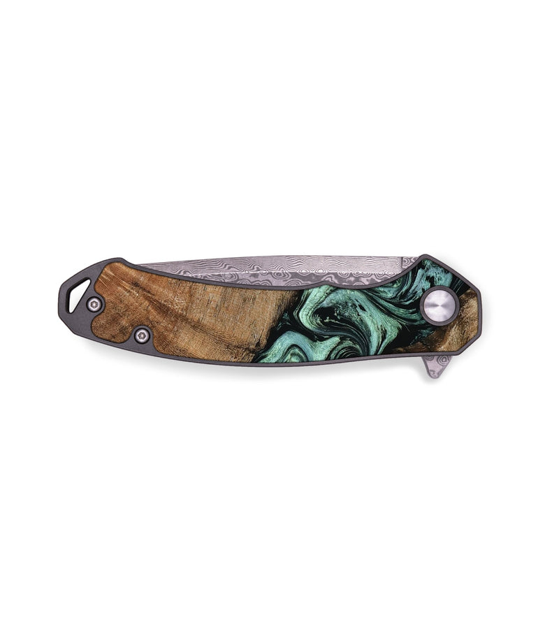EDC Wood Pocket Knife - Aryan (Green, 796396)