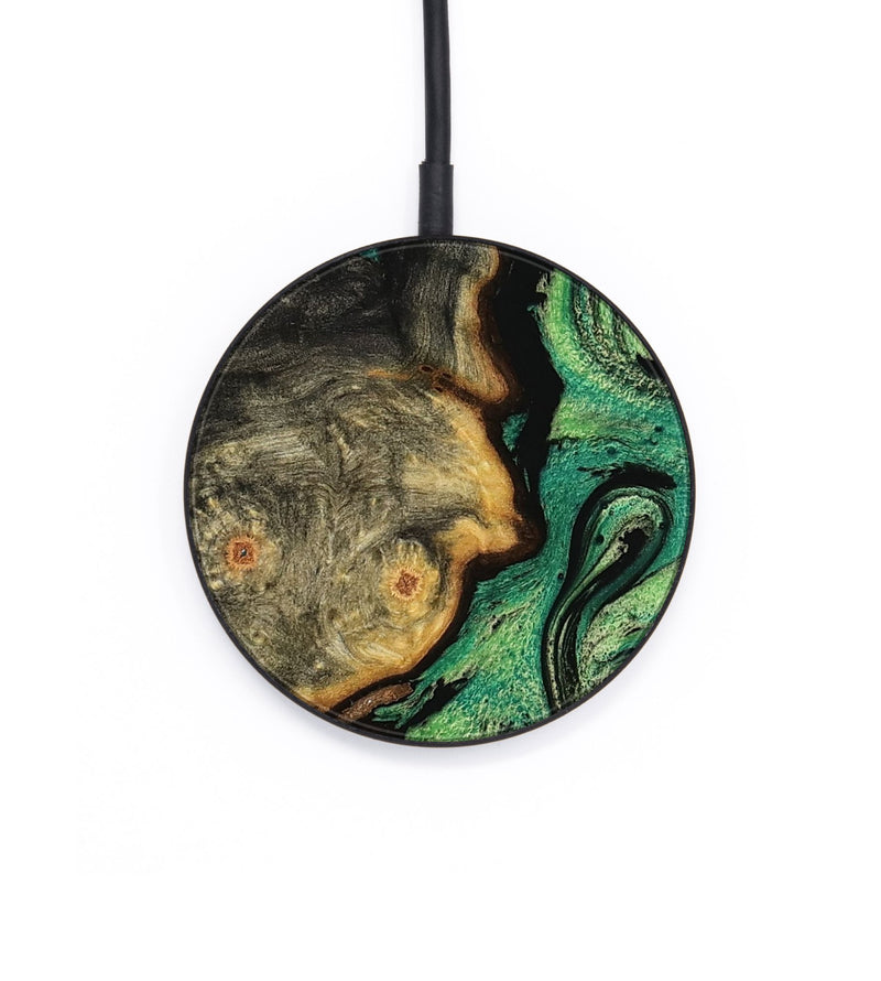 Circle Wood Wireless Charger - Amaia (Green, 796397)