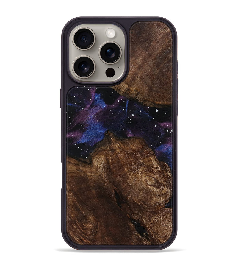 iPhone 16 Pro Max Wood Phone Case - Green (Cosmos, 796435)