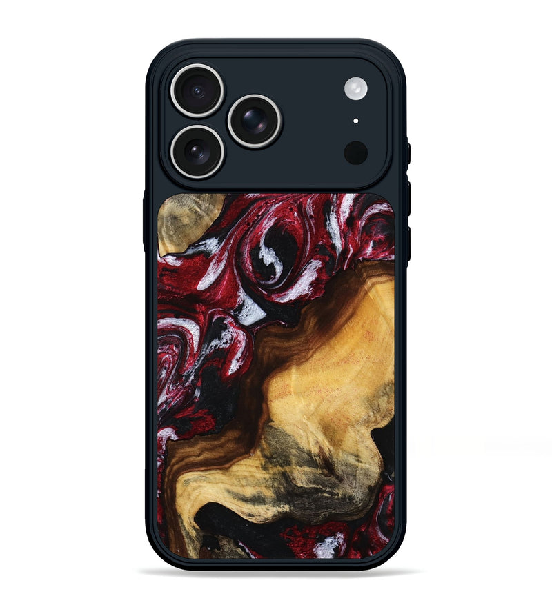 iPhone 17 Pro Max Wood Phone Case - Adalee (Red, 796501)