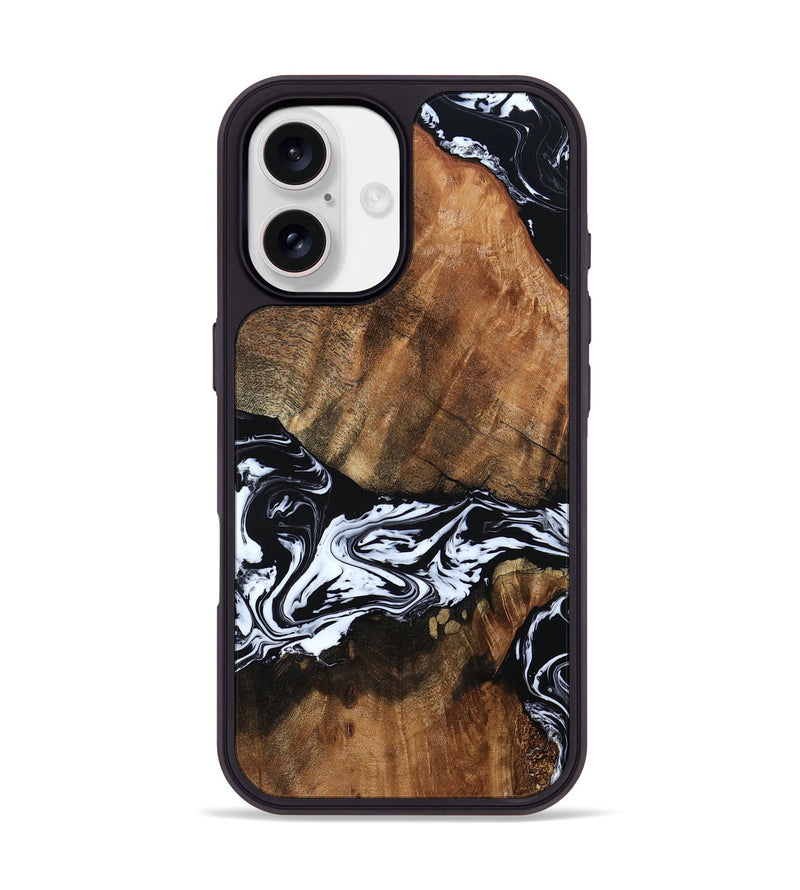 iPhone 17 Wood Phone Case - Adyson (Black & White, 796506)