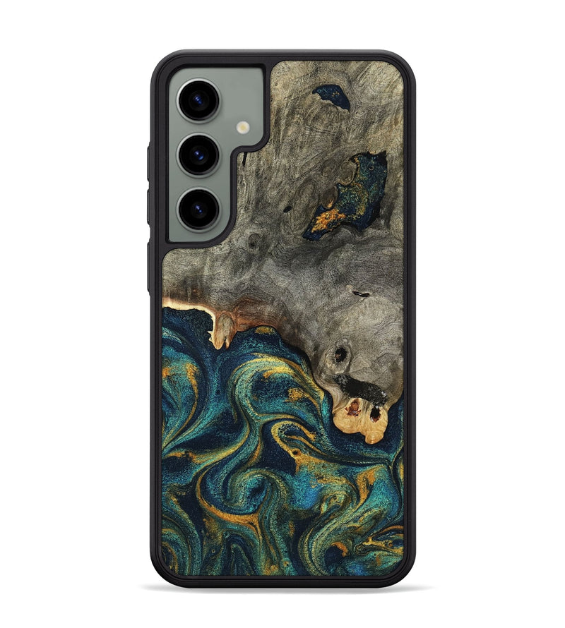 Galaxy S24 Plus Wood Phone Case - Marty (Teal & Gold, 796522)