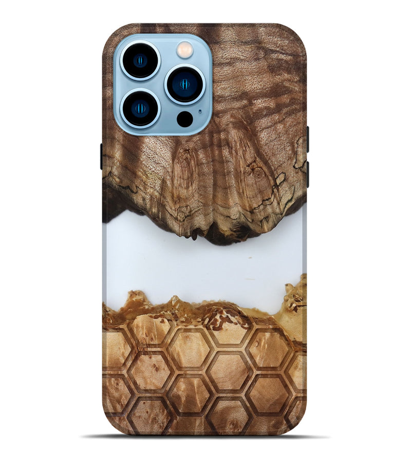 iPhone 14 Pro Max Wood Live Edge Phone Case - Abril (Clear, 796734)
