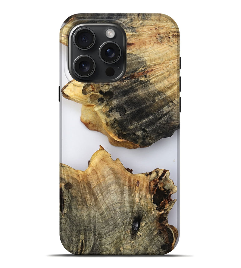 iPhone 16 Pro Max Wood Live Edge Phone Case - Lily (Clear, 796777)