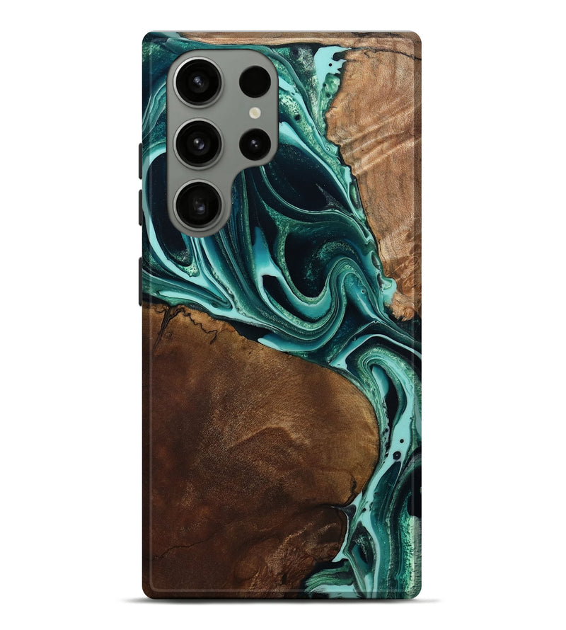 Galaxy S23 Ultra Wood Live Edge Phone Case - Julius (Green, 796819)