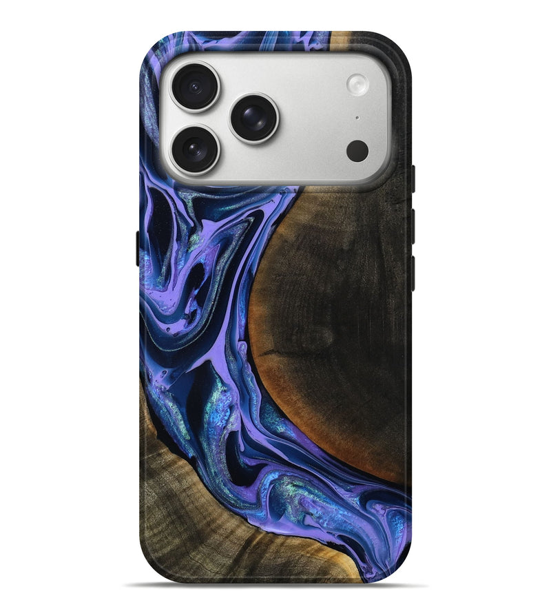 iPhone 17 Pro Max Wood Live Edge Phone Case - Brett (Purple, 796821)