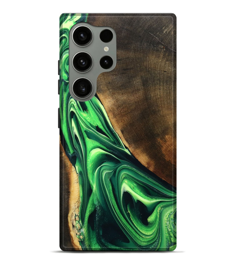 Galaxy S24 Ultra Wood Live Edge Phone Case - Leyla (Green, 796835)