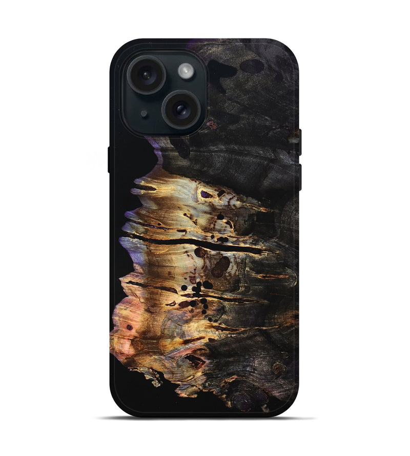 iPhone 15 Wood Live Edge Phone Case - Ashli (Wood Burl, 796840)