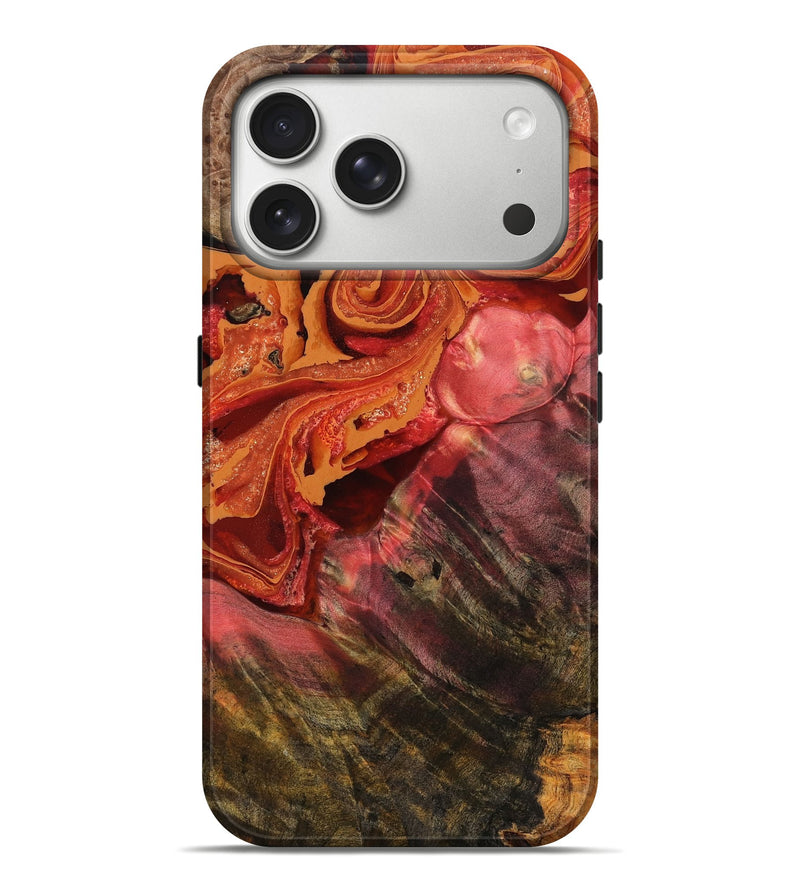 iPhone 17 Pro Max Wood Live Edge Phone Case - Linnie (Red, 796849)