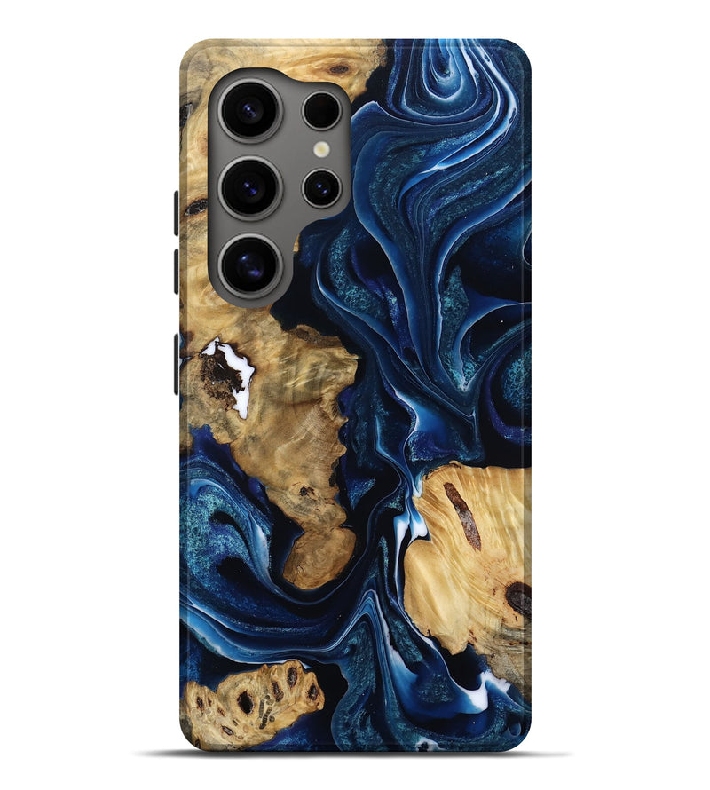 Galaxy S25 Ultra Wood Live Edge Phone Case - Gordon (Blue, 796856)