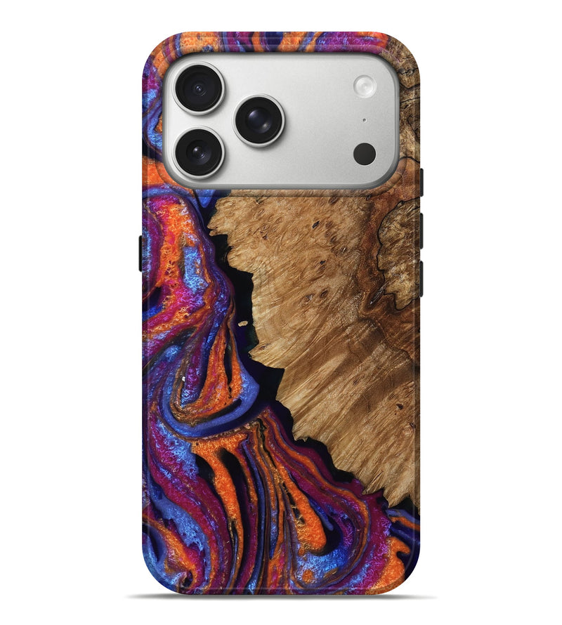 iPhone 17 Pro Max Wood Live Edge Phone Case - Lyndsay (Purple, 796863)