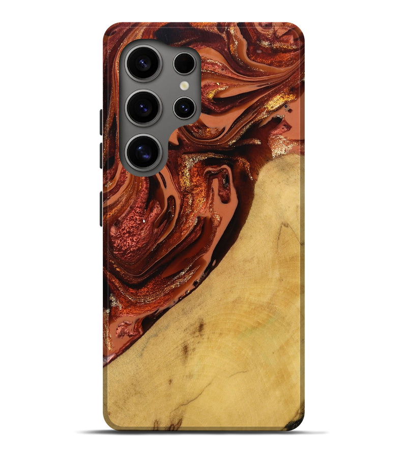 Galaxy S25 Ultra Wood Live Edge Phone Case - Jiraiya (Red, 796864)