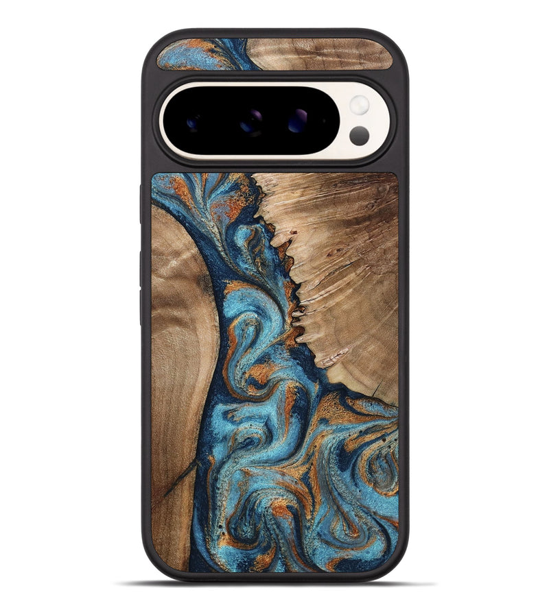 Pixel 9 Pro XL Wood Phone Case - Corbett (Teal & Gold, 796954)