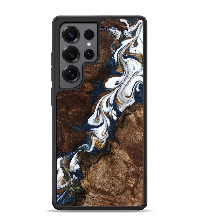 Galaxy S25 Ultra Wood Phone Case - Jenni (Teal & Gold, 796955)