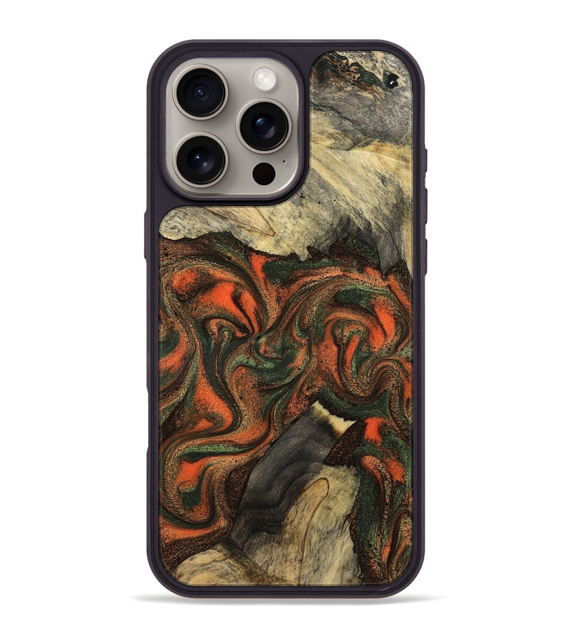 iPhone 16 Pro Max Wood Phone Case - Azariah (Green, 797044)