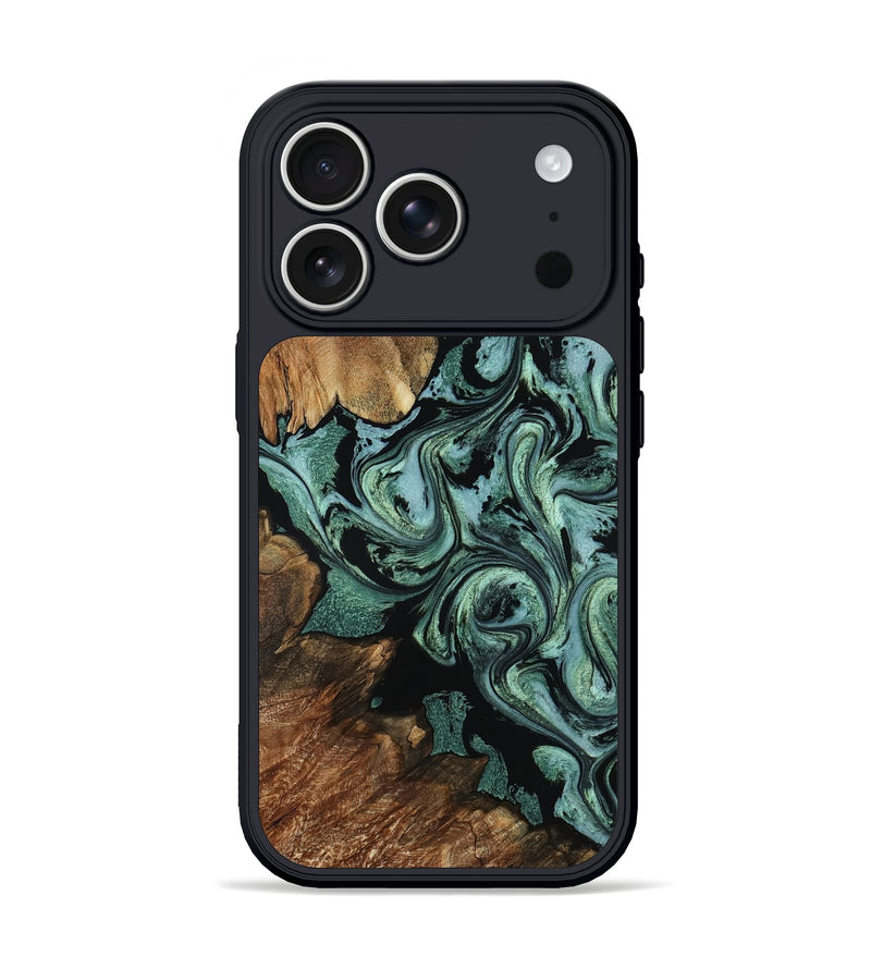 iPhone 17 Pro Wood Phone Case - Nathaly (Green, 797046)
