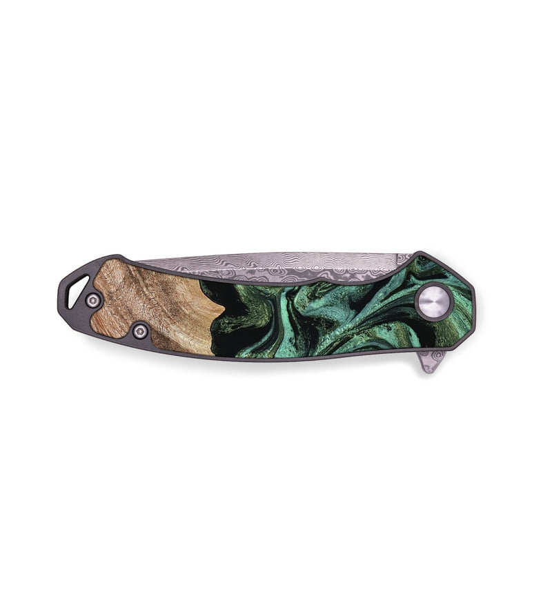EDC Wood Pocket Knife - Amoura (Green, 797054)