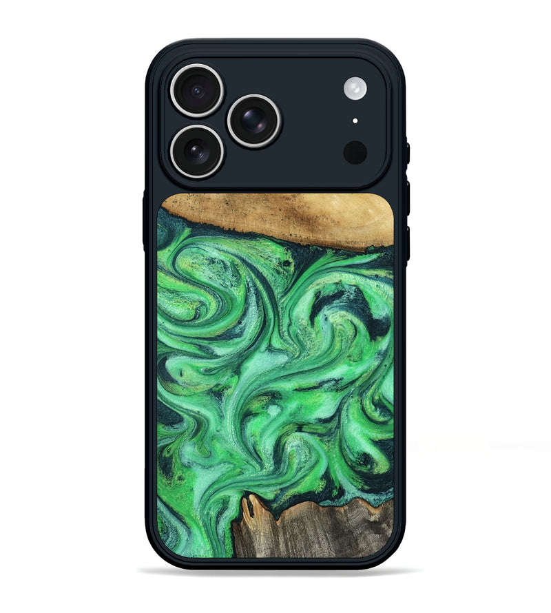 iPhone 17 Pro Max Wood Phone Case - Lizeth (Green, 797056)