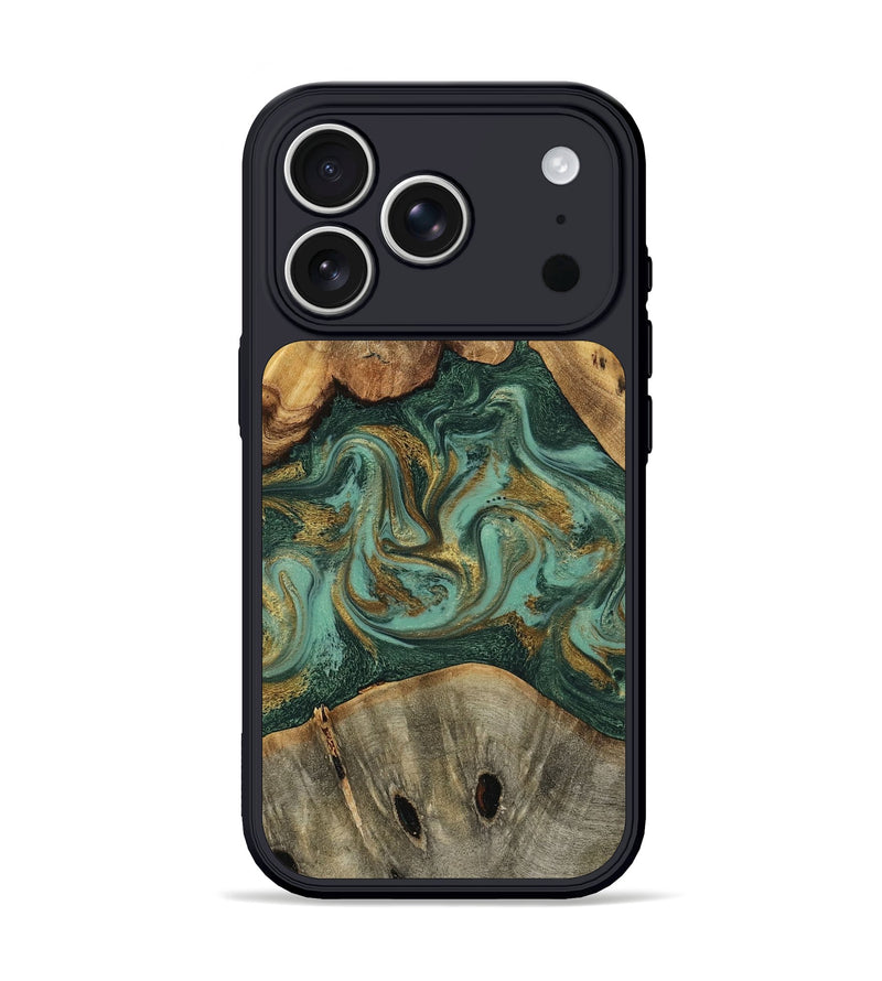 iPhone 17 Pro Wood Phone Case - Robbie (Green, 797057)