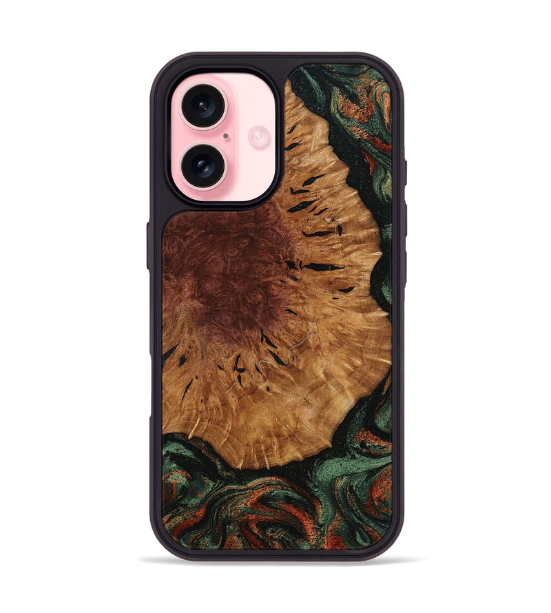 iPhone 16 Wood Phone Case - Andrew (Green, 797064)