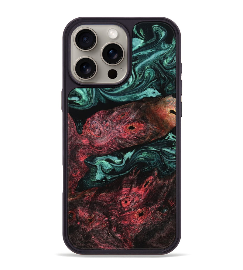 iPhone 16 Pro Max Wood Phone Case - Lilian (Green, 797068)